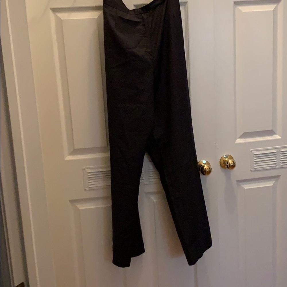 Sleek gunmetal gray suit pants